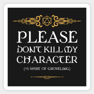 Shirt of Groveling D20 Dice Tabletop RPG Addict Sticker